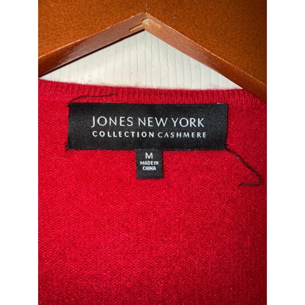 Jones New York Collection 100% Cashmere 2-in-1 Sweater /Tank/ Cardigan Size Med - Picture 5 of 10